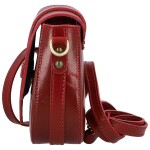 Luxusní dámská kožená crossbody kabelka Delami Vera Pelle Aviva, vínová