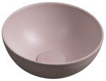 SAPHO - MINOR betonové umývátko na desku, Ø 26cm, růžová mat MR26021