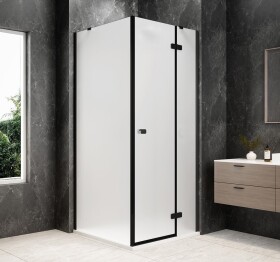 POLYSAN - GLOBE BLACK čtvercový sprchový kout 900x900, matné sklo, pravé GB1090-3315MRB