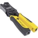 Intellinet Universal Modular Plug Crimping Tool and Cable Tester 2-in-1 Crimper and Cable Tester: Cuts Strips Terminates and Tests RJ45/RJ11/RJ12/RJ22