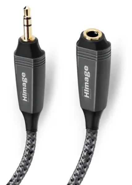 HImage šedá / Audio prodlužovací kabel / Jack 3,5 mm (M) - Jack 3,5 mm (F) / 1,5 m