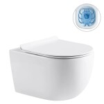 CERANO WC závěsné Felci, Rimless + Slim/UF sedátko - bílá lesklá - 53x37 cm