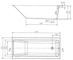 CERSANIT - VANA SLIM 170x75 CREA S301-226