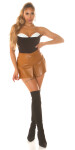 Sexy sukně Koucla Highwaist Skort v barvě Wetlook red XL