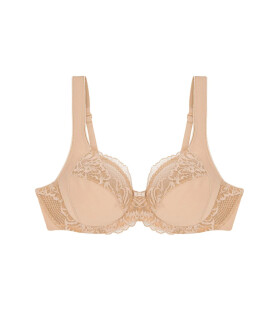 Dámská podprsenka Modern Lace+Cotton W02 - BROWN - sv. béžová 00EP - TRIUMPH BROWN 90D