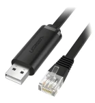 Ugreen CM204 konzolový kabel USB - RJ45 černá / Konzolový kabel / 3 m (60813)