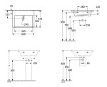 VILLEROY & BOCH - Subway 3.0 Umyvadlo 60x47 cm, bez přepadu, bez otvoru pro baterii, CeramicPlus, Stone White 4A7063RW