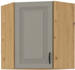 Horní rohová skříňka Stilo 60x60 GN-72 1F (45°) Barva korpusu: Dub artisan, Barva dvířek: Bílá