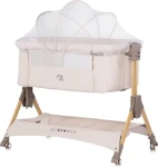 CHIPOLINO Postýlka SleepNFold 2v1 Cashmere / Přístavná k posteli / 6 výškových poloh / Sklopná bočnice (KOSSF0264CA)