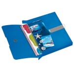 Box na spisy s gumičkou Herlitz easy orga A4, 4 cm, PP - modrý