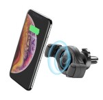 Cellularline Handy Roll černá / Univerzální držák do ventilace auta s funkcí bezdrátového nabíjení (HANDYROLLWIRK)