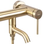 REA - Vanová nástěnná baterie Clif - matná Brush Gold REA-B4242