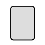 Zrcadlo SAT 50x70 cm černá SATZOB5070CE SATZOB5070CE