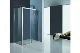 HOPA - Pevná stěna ESTRELA - Barva rámu - Chrom/Leštěný hliník (ALU), Pevná stěna - 80 Směr zavírání - Univerzální Levé / Pravé, Výplň - Čiré bezpečnostní sklo - 6 mm BCESTR80PSCC