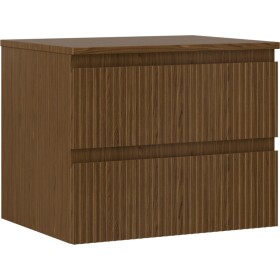 MEXEN/S - Rivel koupelnová skříňka pod umyvadlo 60 cm s deskou, 2 zásuvky, reliéf , ořech 91A20-06047-2-BFFC86