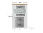 ARTEN (NANO Systems s.r.o.) Nízká vitrína VIGO-2D2W (Bílý lesk) NIZKA-VITRINA-VIGO-2D2W
