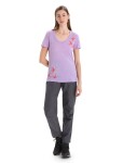 ICEBREAKER Wmns Tech Lite II SS Scoop Tee Swarming Shapes, Purple Gaze velikost: XS