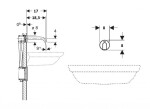 GEBERIT - Piave Elektronická umyvadlová baterie pod omítku, napájení z generátoru, easy to clean, kartáčovaná nerez 116.266.SN.1
