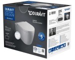 DURAVIT - ME by Starck Závěsné WC se sedátkem SoftClose, Rimless, s WonderGliss, bílá 45290900A11