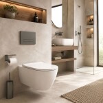 REA - Podomítkový Instalační Set Slim 024N pro WC s Tlačítkem HD Titan KPL-E1634