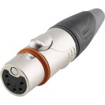 Rean AV RRX3MF-Z-012-0 XLR konektor zástrčka, vestavná, zásuvka, vestavná Pólů: 3 černá 100 ks