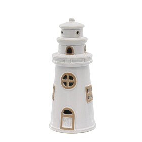 Chic Antique Svítící dekorace LED Lighthouse Cream, krémová barva, keramika