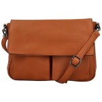 Trendy dámská koženková crossbody kabelka Rosica, hnědá