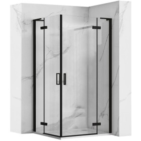 REA/S - Sprchová kabina Hugo Double Black 90x90 KPL-K6601