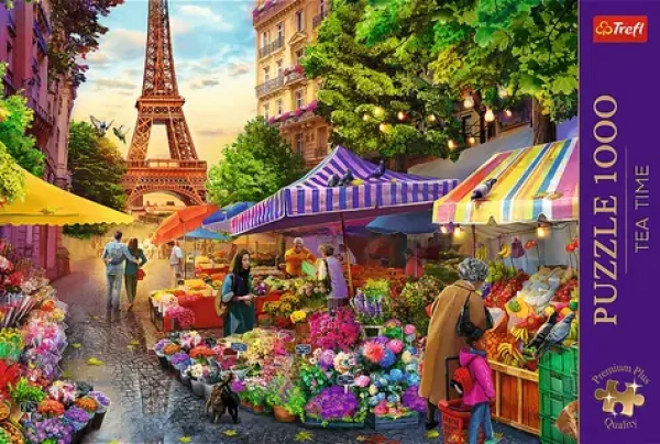 TREFL Puzzle Premium Plus Tea Time: Květinový trh