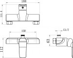 NOVASERVIS Sprchová baterie bez příslušenství 150 mm Tina bílá/chrom 38062/1,1