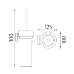 Nimco Unix chrom toaletní wc kartáč UN 13094W-26 UN 13094W-26
