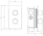 OMNIRES - CONTOUR termostatická podomítková sprchová a vanová baterie, kartáčovaná měď CT8036CPB