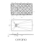 CERANO - Sprchová vanička obdélníková Gusto - SMC/minerální kompozit - strukturovaná bílá matná - 150x80x3 CER-414713