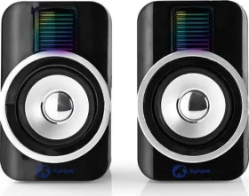 Nedis GSPR20020BK černá / Reproduktor / 2.0 / 30W (10W RMS) / 3.5 mm jack / 1.2 m (PERNEIGLO0006)
