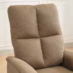 Relaxační křeslo, manuální ovládání, hnědá látka