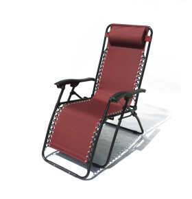 Zahradní kovové křeslo 2320 OXFORD relax bordó