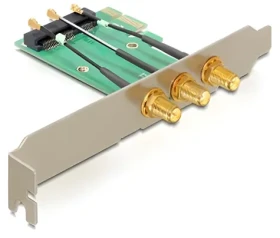 Delock PCI Express Karta / Mini PCIe slot / 3x RP-SMA konektory (89294)
