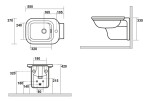 KERASAN - WALDORF bidet závěsný 37x55cm, bílá 4125K1