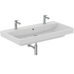 IDEAL STANDARD - i.Life B Dvojumyvadlo 102x54 cm, s přepadem, s 2 otvory pro baterii, bílá T683101