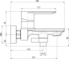 RAV Slezák - NIL - Vanový set s baterií, Zlatá - kartáčovaná NL154.5/1ZK NL154.5/1ZK