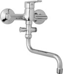 JB Sanitary Nástěnná umyvadlová a sprchová baterie FINERY, rozteč 150 mm, bez příslušenství, trubkové ramínko 300 mm F10 36 50