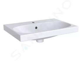 GEBERIT - Acanto Umyvadlo 600x422 mm, otvor pro baterii, s přepadem, s KeraTect, bílá 500.631.01.8