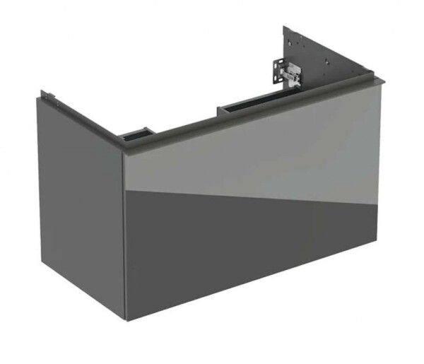 GEBERIT - Acanto Umyvadlová skříňka, 89x54x48 cm, 2 zásuvky, sklo/lávová 503.005.JK.2