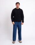 Edwin Dun Textured Sweater Black garment washed L