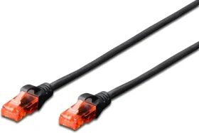 Digitus 3 m černá / Patch kabel / Cat6 / U/UTP / RJ-45 (DK-1612-030/BL)