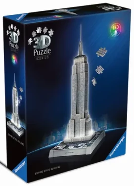Ravensburger 3D Puzzle Iconics: Empire State Building (Noční edice)
