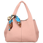 Módní dámská koženková kabelka do ruky Nerilly, růžová