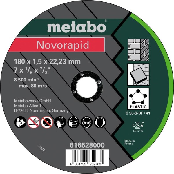 Metabo 616528000 Řezný kotouč 180 mm 25 ks list