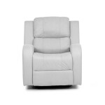 TV a relaxační křeslo, manuální polohování, potah stříbrná látka v dekoru kůže
