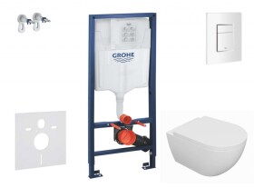 GROHE - Rapid SL Set předstěnové instalace, klozetu Oudee a sedátka softclose, tlačítko Skate Cosmopolitan, alpská bílá SANI11BA3100